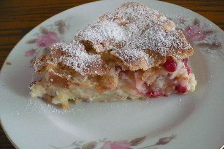 Рецепт шарлотки с яблоками и клюквой в духовке