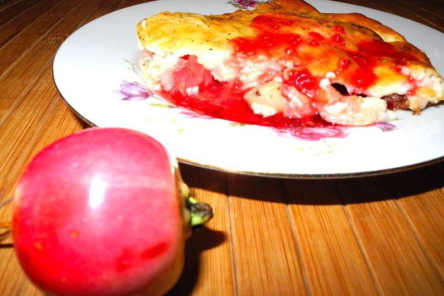 Рецепт творожной шарлотки с райскими яблочками