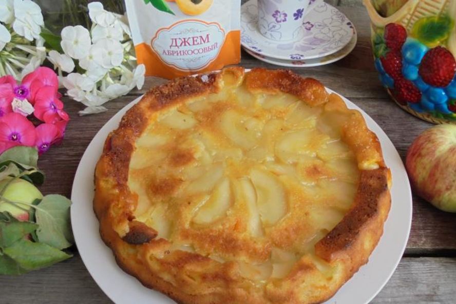 Рецепт яблочно-абриксовой шарлотка