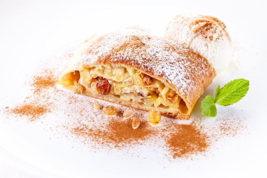 Рецепт штруделя из слоеного теста