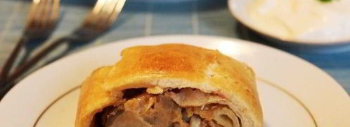 штрудель с грушами и сыроежками. Шаг 3