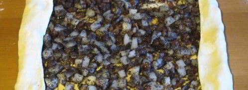 штрудель с грушами, изюмом и маком. Шаг 6