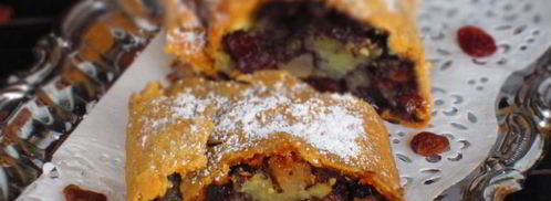 штрудель с грушами, изюмом и маком. Шаг 9