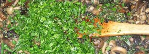 штрудель с лесными грибами и сыром. Шаг 3