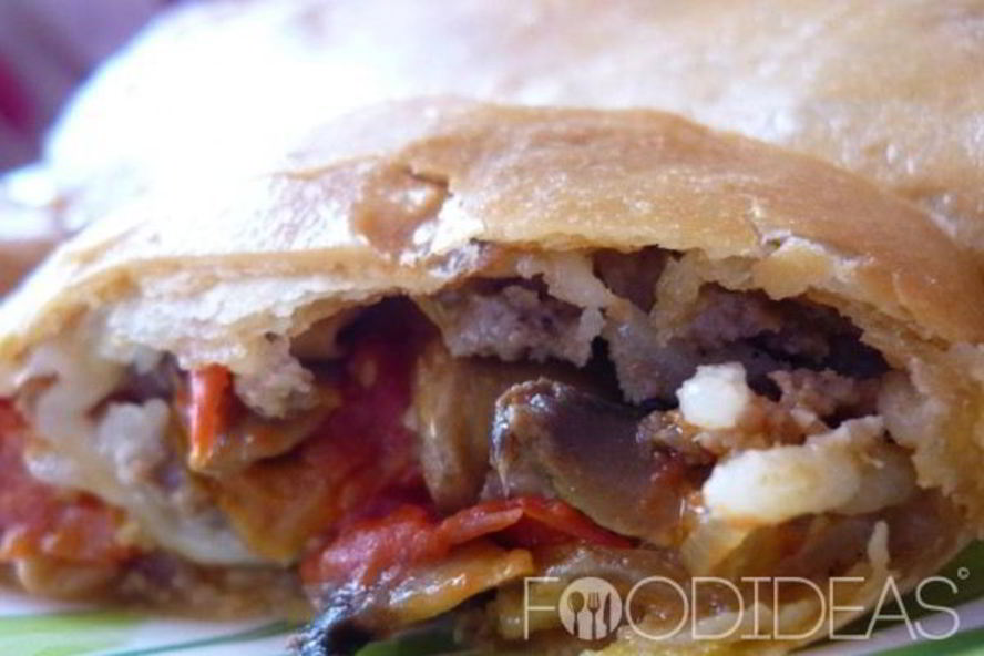Рецепт штруделя с мясом