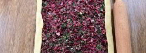 штрудель со свеклой, сыром и шпинатом. Шаг 7