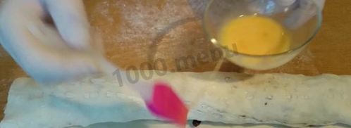 штрудель яблочный классический из слоеного теста. Шаг 6