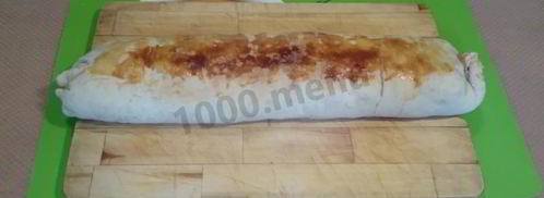 штрудель яблочный классический из слоеного теста. Шаг 9