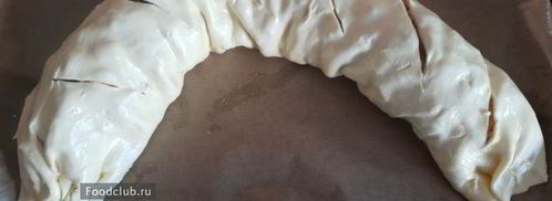 яблочный штрудель из готового теста. Шаг 9