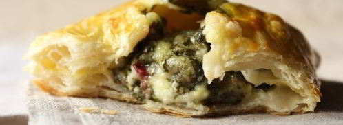 слойки с сыром и свекольными листьями. Шаг 12