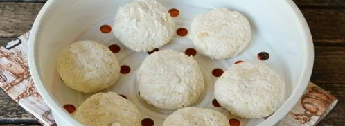 сырники на пару с яблоком. Шаг 13