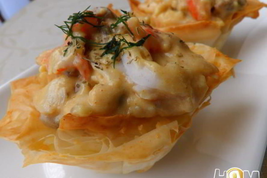 Рецепт краба термидор в корзинке из тесто фило