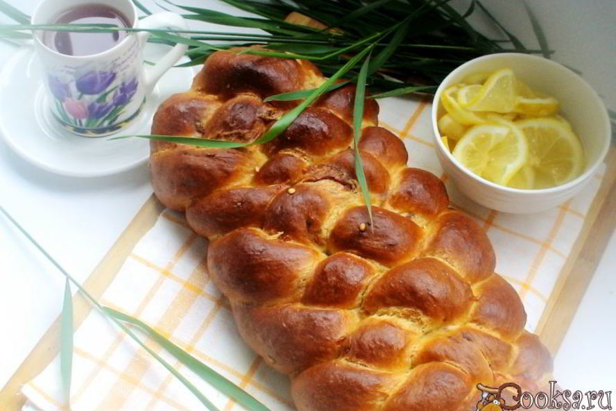 Рецепт сырной косички из дрожжевого теста