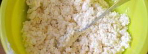 тесто для творожной запеканки. Шаг 2