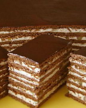 Домашний торт Спартак с заварным кремом