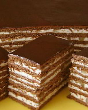 Домашний торт Спартак с заварным кремом