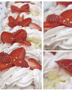 Клубничный бисквитный рулет