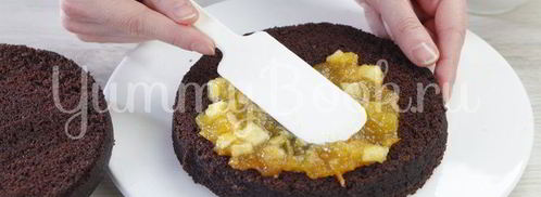 шоколадный праздничный новогодний торт. Шаг 3