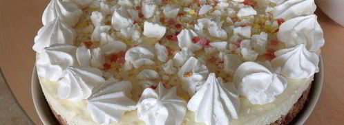 торт белоснежные ванильные хлопья с брусникой. Шаг 9