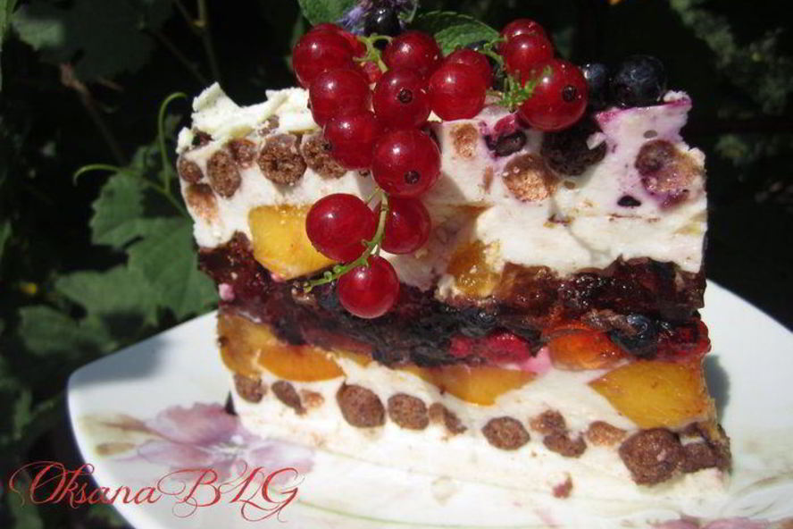 Рецепт торта без выпечки летний