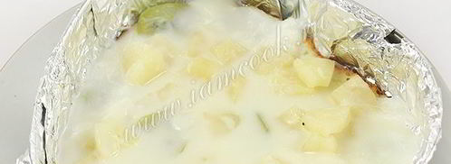 торт бисквитный с фруктами, желе и йогуртом. Шаг 15