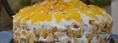 торт парадиз с манго и виноградом. Шаг 10