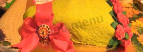 торт с бантом из мастики букет роз. Шаг 17