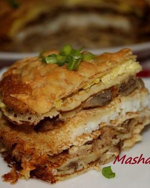 Закусочный блинный торт