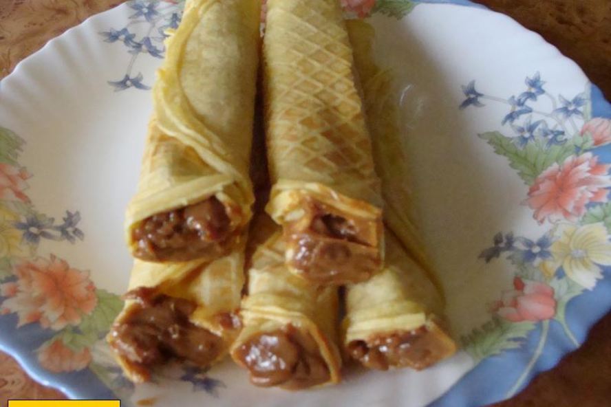 Рецепт трубочек со сгущенкой