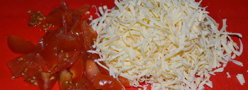 вафли с сыром и помидором. Шаг 3