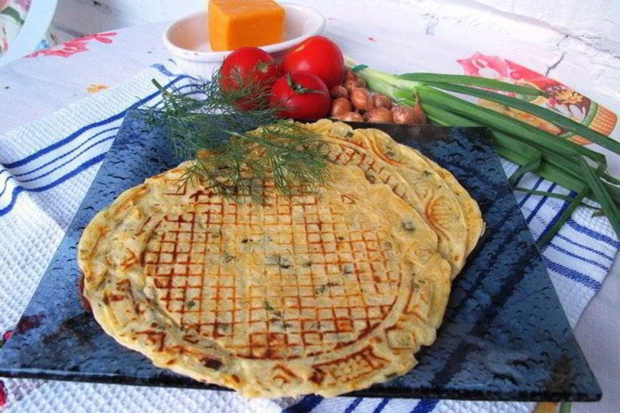 Рецепт вафель с сыром и зеленью
