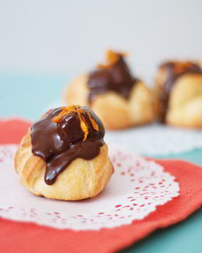 Профитроли с апельсиновым заварным кремом