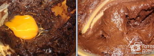 шоколадные профитроли со сливочно-шоколадным кремом. Шаг 3