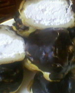 Эклеры с бананово-йогуртовым кремом