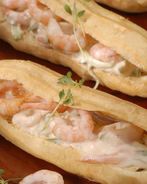 Эклеры с креветками