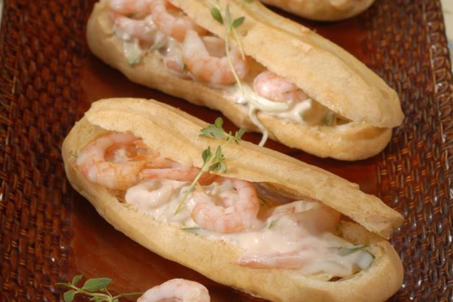 Рецепт эклеров с креветками