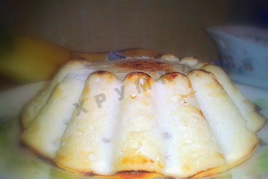 Рецепт диетической творожной запеканки с бананом