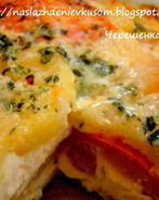 Картофельная запеканка с колбасой