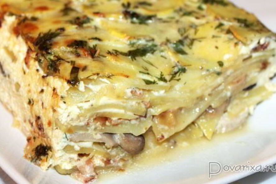 Рецепт картофельной запеканки с курицей и беконом