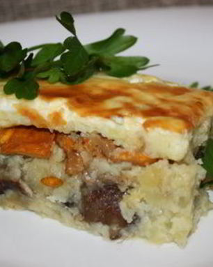 Картофельно-грибная запеканка