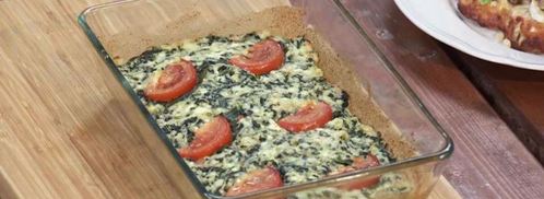 творожная запеканка со шпинатом. Шаг 3