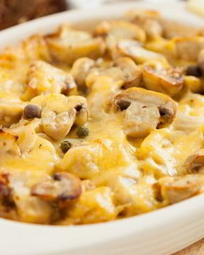 Запеканка из картофеля с двумя видами сыра