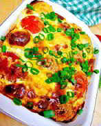 Запеканка Шарики под сырным соусом