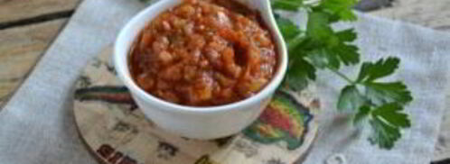 аджика из кабачков с томатной пастой. Шаг 5