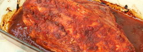 филе индейки запеченное в томатно-соевом соусе с аджикой. Шаг 4