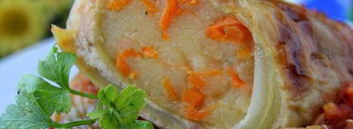 рулетики из капусты, запеченные в аджике. Шаг 10