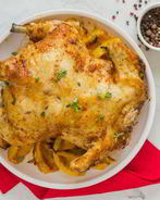 Запеченная курица с аджикой и лимоном