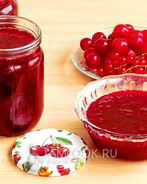 Джем из вишни и красной смородины