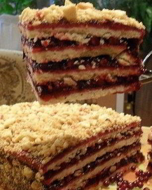 Невероятно простой тортик с джемом