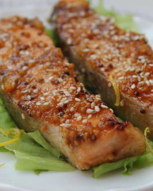 Семга в апельсиново-лимонном джеме